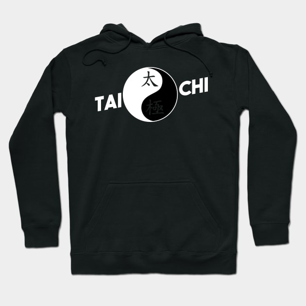 Tai Chi martial arts meditation Yin Yang Hoodie by QQdesigns